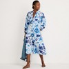 Lands' End Women's Cotton Blend Bracelet Sleeve Midi Shirt Dress - 4 of 4