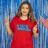 Simply Sage Market Women's USA Bold Stars Short Sleeve Graphic Tee - 2 of 4