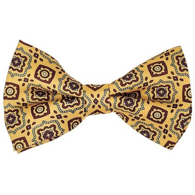 Men's Geometric Design 2.75 W And 4.75 L Inch Pre-Tied adjustable Bow Tie