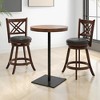 Tangkula 360° Swivel Barstools Set of 4 24" Counter Height Bar Chairs with Back & Footrest - 3 of 4