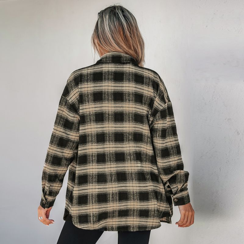 Women's Plaid Long Sleeve Flannel Shirt - Cupshe, 4 of 7