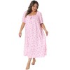 Women's Plus Size Family Cute Square Neck Midi Nightgown - Agnes Orinda - 3 of 4