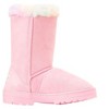 bebe Toddler Girl's Winter Boots with Chic Embroidery and Sparkling Rhinestone Button Accent - 2 of 4