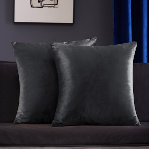 Deconovo Velvet Throw Pillow Covers, 2-Pack – Cover Only, Soft Feel - 1 of 4