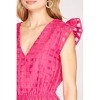 Women's Josie Organza Checkered Pattern Romper - SHE + SKY - 2 of 3