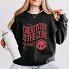 S.W.Smiley Creativity Is The Cure - Women's Lightweight Garment Dyed Sweatshirt - 2 of 4