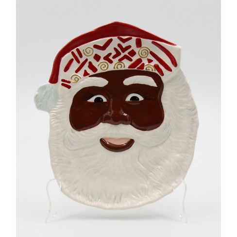 Kevins Gift Shoppe Ceramic Set Of 2 Santa Plates - image 1 of 3