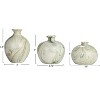 Storied Home Decorative Vases with Marbled Designs, Green, Set of 3 - 2 of 4