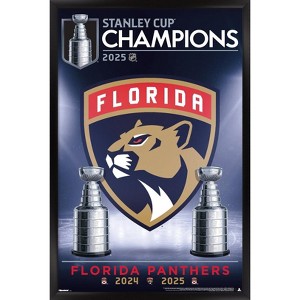 Trends International NHL Florida Panthers - 2025 Stanley Cup Team Logo Framed Wall Poster Prints - 1 of 4