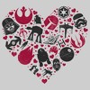 Girl's Star Wars Valentine's Day Heart Icons T-Shirt - 2 of 4