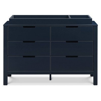 Navy Double Nursery Dresser with Six Drawers