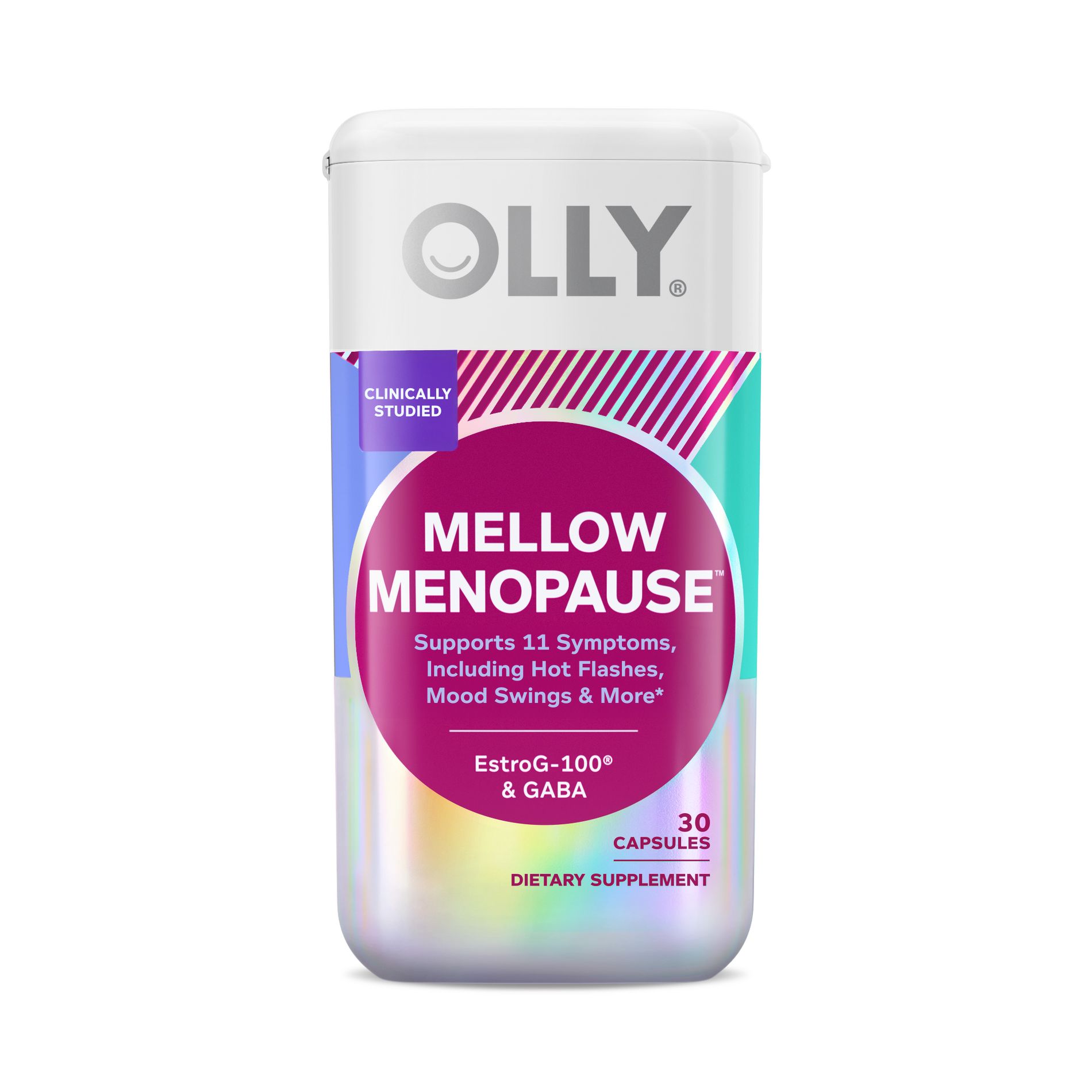 OLLY Mellow Menopause Vitamin Vegan Capsules - 30ct