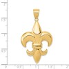 Black Bow Jewelry 14k Yellow Gold Large Fleur De Lis Pendant, 26mm (1 inch) - 4 of 4