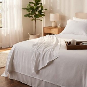T-300 White Combed Cotton Sheets By Rifz Textiles - 1 of 4
