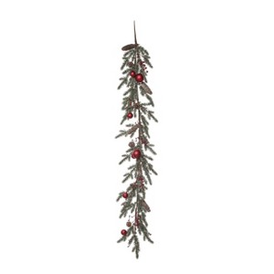 Transpac Metal 62 in. Multicolored Christmas Ornament and Acorn Garland - 1 of 2