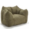 Highly Resilient Foam Sofa Chair Chenille Square Lazy Sofa Handle Armrests Adult Gaming Reading TV Living Room Bedroom Portable Indoor - 3 of 4