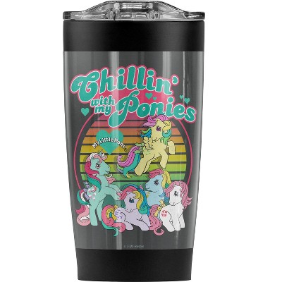 My Little Pony Retro Chillin With My Ponies Steel Tumbler 20oz Coffee Travel Mug