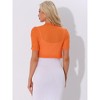 INSPIRE CHIC Women's Casual Short Sleeve Mesh Sheer Open Front Cropped Cardigan Shrug - 3 of 4