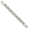 Black Bow Jewelry Men's Stainless Steel Brushed and Polished Cable Bracelet - 8.5 Inch - 2 of 4