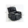 Heated Massage Power Lift Recliner Chair for Seniors,39"W PU Remote Control Sofa with Side Pockets for Living Room-Baofuwish - 4 of 4
