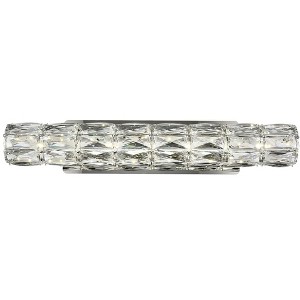 Elegant Lighting Valetta Integrated LED chip light Chrome Wall Sconce Clear Royal Cut Crystal - 1 of 4