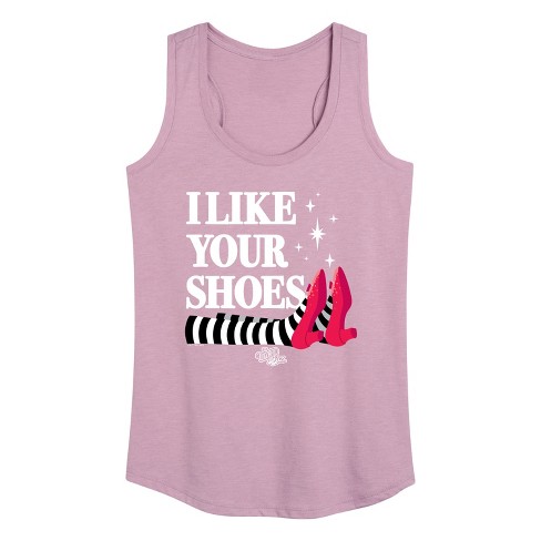 Women's - Wizard of Oz - I Like Your Shoes Ruby Slippers Graphic Racerback Tank - image 1 of 4