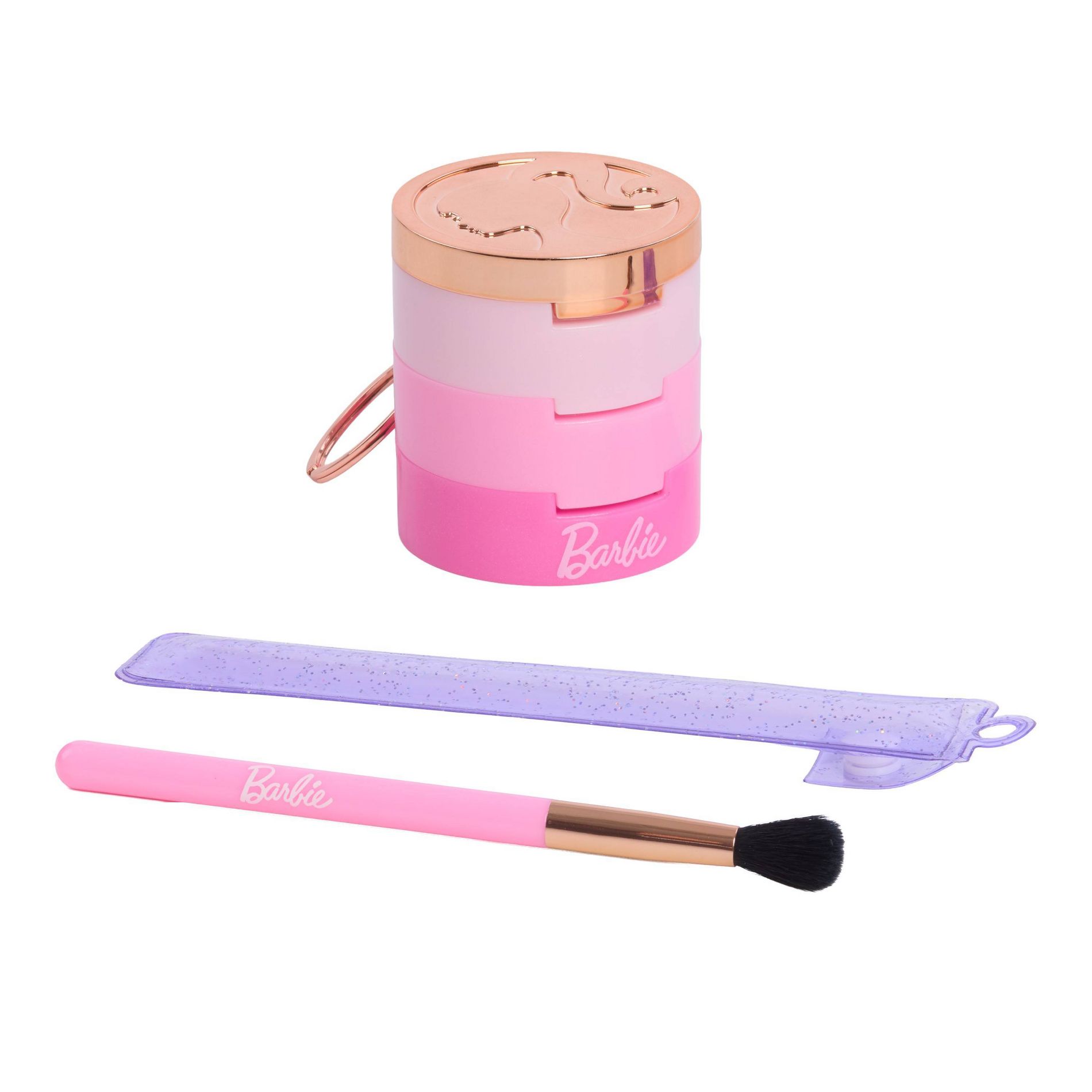 Barbie Stacking Makeup Pods 3-Color Kids Makeup Set Ages 3+