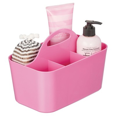Mdesign Una Plastic Shower Caddy Storage Organizer Utility Tote With Metal  Handle - Light Pink/rose Gold : Target
