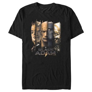 Men's Black Adam Faces of Justice T-Shirt - 1 of 4