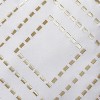 18"x18" Metallic Embroidered Diamond Square Throw Pillow White/Gold - VCNY Home: Luxe Accent, Cushioned, Indoor Use - 4 of 4