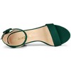 Allegra K Women's Back to College Open Toe Ankle Strap Chunky Heel Sandals - 4 of 4