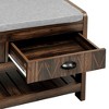 NicBex 33.5"L Hall Tree with Bench and Storage Drawer Coat Rack with Top Storage Cabinet and 6 Hooks, for Foyer, Living Room - 3 of 4