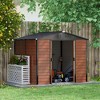 Outsunny Metal Storage Shed Organizer, Garden Tool House with Vents and Sliding Doors for Backyard, Patio, Garage, Lawn - 3 of 4