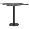vidaXL Table Top Black 15.7"x15.7" 0.2" Tempered Glass with Marble Design - 4 of 4
