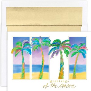Masterpiece Studios Warmest Wishes 18-Count Christmas Cards, Palm Trio, 7.87" x 5.62, 918700 - 1 of 2