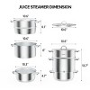 Winado 3-Tier 11QT Stainless Steel Juice Steamer Pot With Glass Lid And Handle - 3 of 4