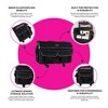 Everything Mary XXL 4 Wheel Collapsible Rolling Sewing Machine Storage Case, Black Floral - 4 of 4