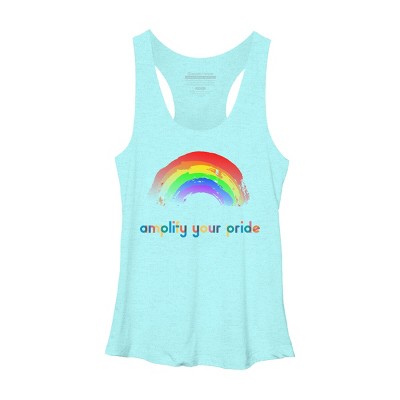 Adult Design By Humans Amplify Your Pride Rainbow By RhintoPow Racerback Tank Top
