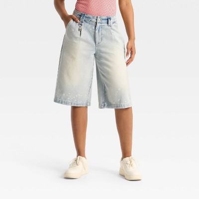 Women's Mid-Rise Oversized Chino Jorts - Wild Fable™