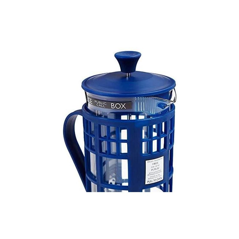 Seven20 Doctor Who 34oz Tardis French Press | Glass Carafe | Plunger | Filter, 2 of 5