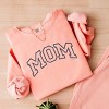 Simply Sage Market Embroidered Mom Varsity Outline Lightweight Garment Dyed Sweatshirt - 2XL - Peachy - 3 of 4