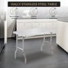 Commercial Worktable Workstation,Folding Commercial Prep Table Kitchen Work Table, Silver Stainless Steel Kitchen Island - 4 of 4