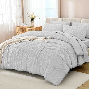 BAGOKIE 7 Pieces Tufted Bed in a Bag Comforter Set for All Season - 1 of 4