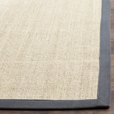 Handmade Gray Square Non-slip Sisal Rug