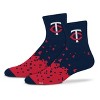 MLB Minnesota Twins Adult Quarter Socks: Cushioned Heel & Toe, Knit Fabric - 2 of 3