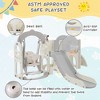 7-in-1 Kids Slide Swing Set Climber Slide Playset With Basketball Hoop Indoor Outdoor Playground For Boys Girls Birthday Xmas Gifts - 4 of 4