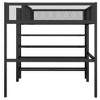 Bellemave Full Size Metal Loft Bed with 4-Tier Shelves and Storage, Bookshelf Loft Bed for Adults, Teens, Kids (Black) - 4 of 4