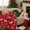 Lomsoe Christmas Throw Blanket, Deer Christmas Decorations Winter Warm Flannel Throw Blanket Farmhouse Holiday Xmas Blankets. - 3 of 4