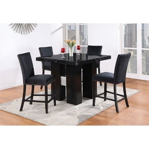 Okak Solid Wood Dining Table Kitchen Table 48" Square Bar Table for Dining Room Living Room Apartment Restaurant - 1 of 4