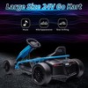 Ride on Go Kart for Teens, 24v 9Ah Large Battery Dual 300w Extra Powerful Motors, 8MPH Fast Drifting Fun with Music & Horn, Max Load 175 Lbs - 4 of 4